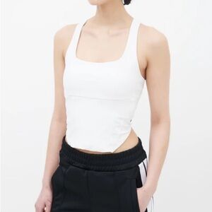 New balance x STAUD White Corset Sport Tank Top